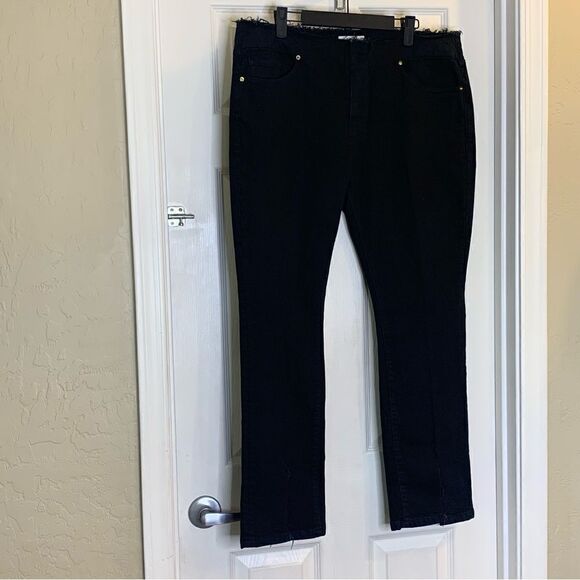 FRAME FILM NOIR CUT OFF WAIST MINI BOOT SLIT JEANS SiZE 32 - Picture 5 of 15